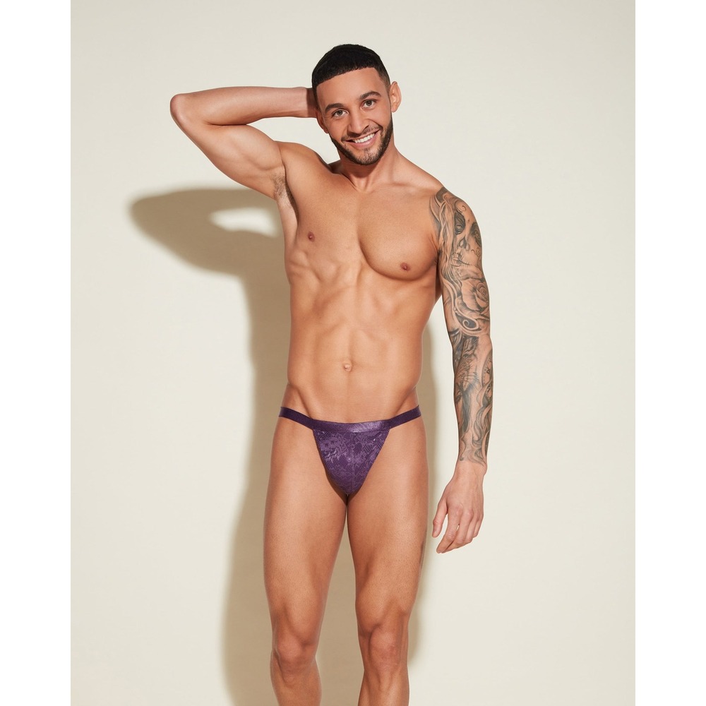 COSABELLA NSN Men's Italian Thong Himalayan Sky Purple Lace /‎ Size M - NWT